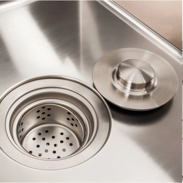 Фото - Мийка кухонна VALESO CM 78x48 Handmade на дві чаші (круглий сифон, 3.0/0.8)