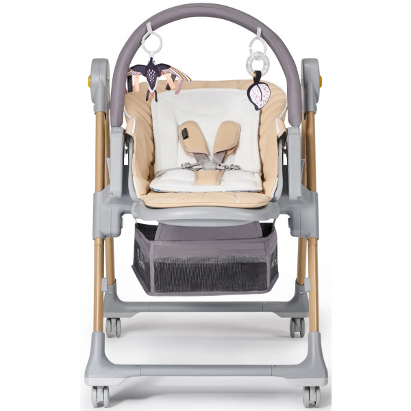 Фото - Уцінка - Стільчик для годування класичний Kinderkraft Lastree Beige Wood (KHLAST00BEGW000)