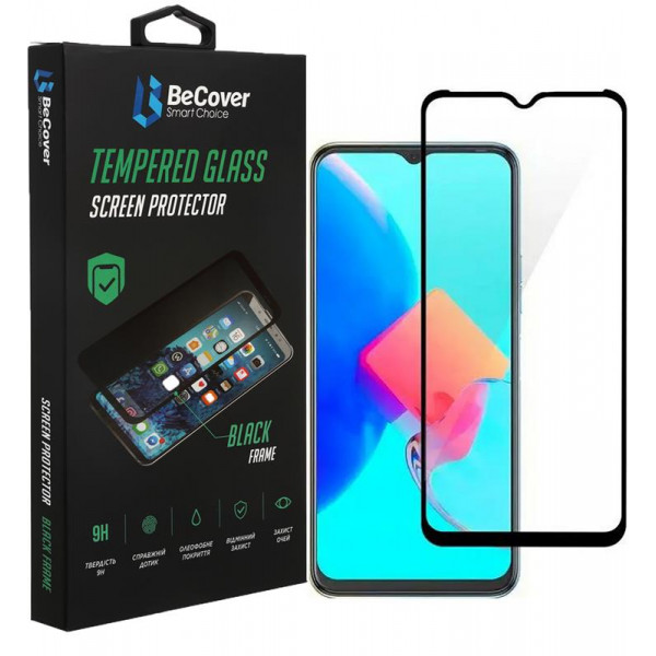 Фото - Захисне скло для смартфону BeCover for Tecno Spark 8C (KG5n) Black (708161)