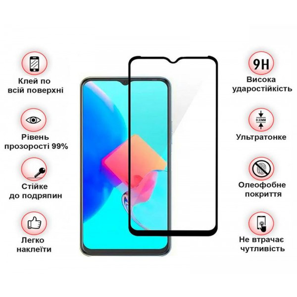 Фото - Захисне скло для смартфону BeCover for Tecno Spark 8C (KG5n) Black (708161)