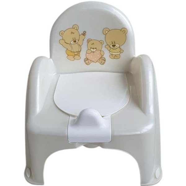 Фото - Горшок детский Tega Baby стульчик Мишки с музыкой Белая Жемчужина (PO-043-118)