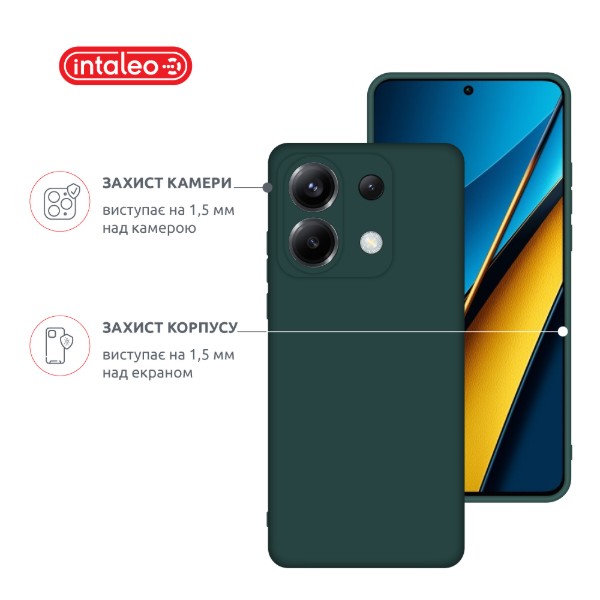 Фото - Чохол для смартфону Intaleo Silicone Case for Xiaomi Poco X6 Dark Green (1283126600456)