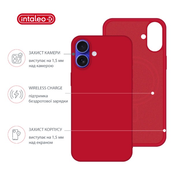 Фото - Чохол для смартфону Intaleo SoftShell for Apple iPhone 16 Red (1283126609190)