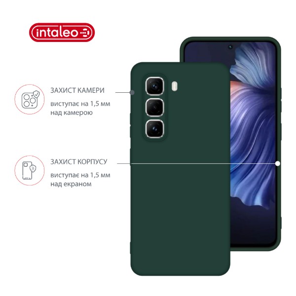 Фото - Чехол для смартфона Intaleo Silicone Case for Infinix Hot 50 Pro Dark Green (1283126616587)