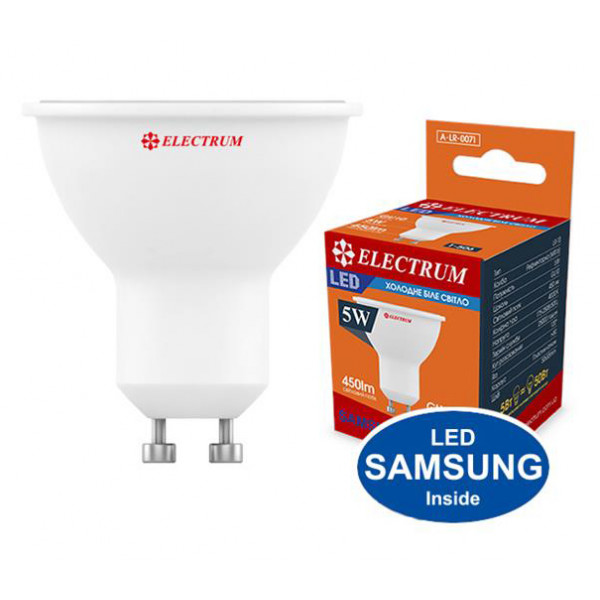 Фото - Лампочка світлодіодна Electrum MR-16 5W GU10 4000K A-LR-0071