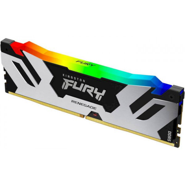 Фото - Память DDR Kingston Fury Renegade RGB Black/Silver DDR5 7200MHz 24GB (KF572C38RSA-24)