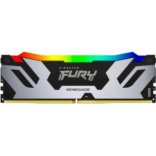 Фото - Память DDR Kingston Fury Renegade RGB Black/Silver DDR5 7200MHz 24GB (KF572C38RSA-24)