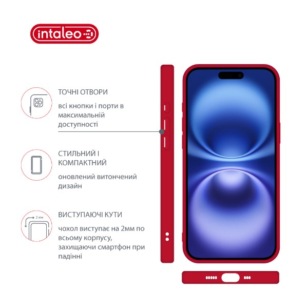 Фото - Чохол для смартфону Intaleo SoftShell for Apple iPhone 16 Red (1283126609190)