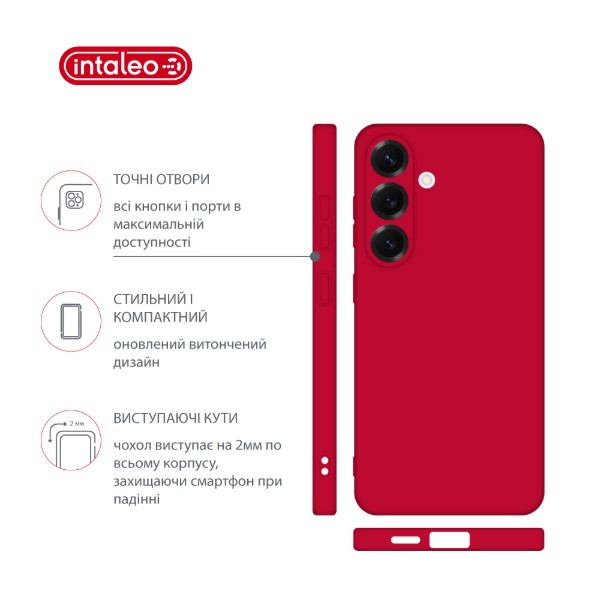 Фото - Чохол для смартфону Intaleo Silicone Case for Samsung Galaxy S25 Plus Red (1283126616884)