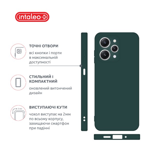Фото - Чохол для смартфону Intaleo Silicone Case for Xiaomi Redmi 12 Dark Green (1283126600623)