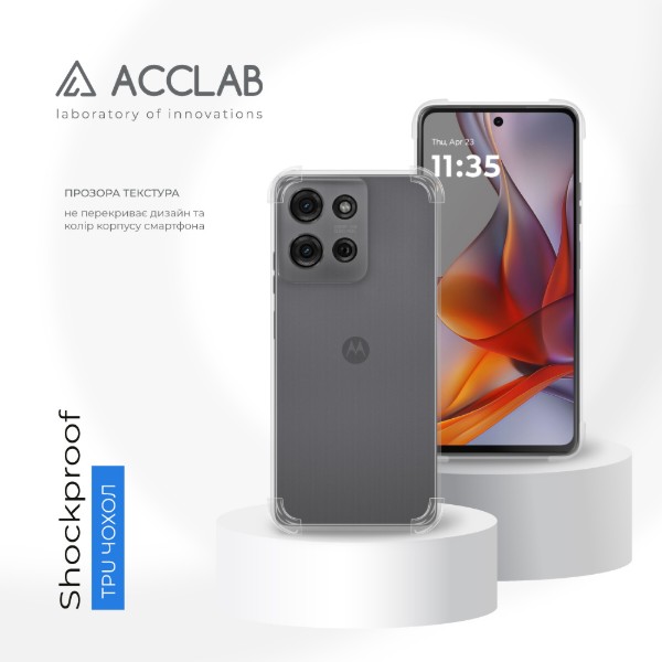 Фото - Чохол для смартфону ACCLAB TPU Shockproof for Motorola G75 5G Light (1283126616297)