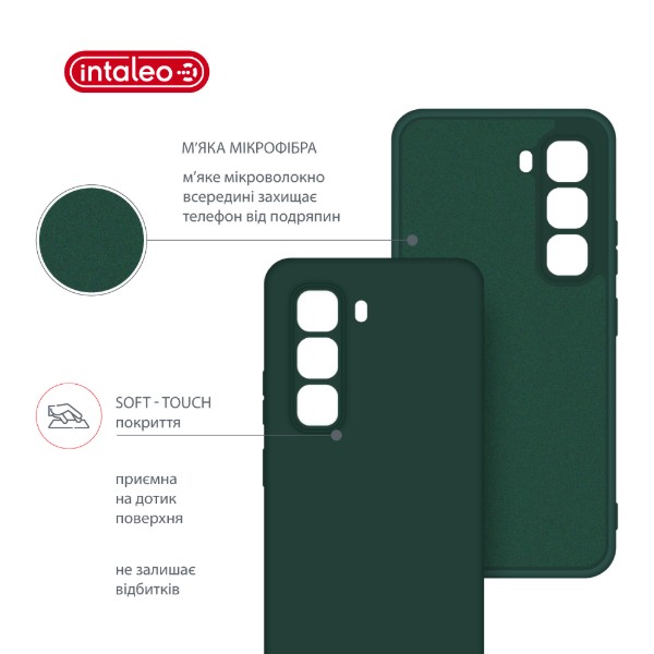 Фото - Чехол для смартфона Intaleo Silicone Case for Infinix Hot 50 Pro Dark Green (1283126616587)
