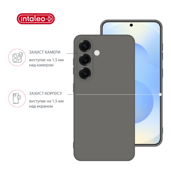 Фото - Чохол для смартфону Intaleo Silicone Case for Samsung Galaxy S25 Plus Dark Gray (1283126616860)