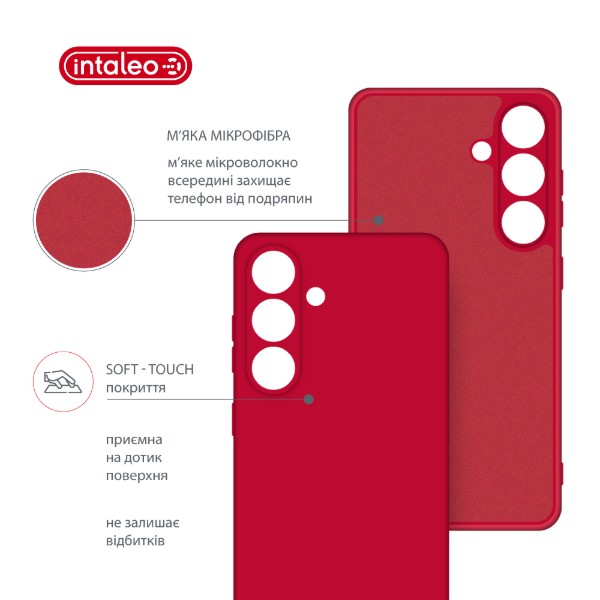 Фото - Чохол для смартфону Intaleo Silicone Case for Samsung Galaxy S25 Plus Red (1283126616884)