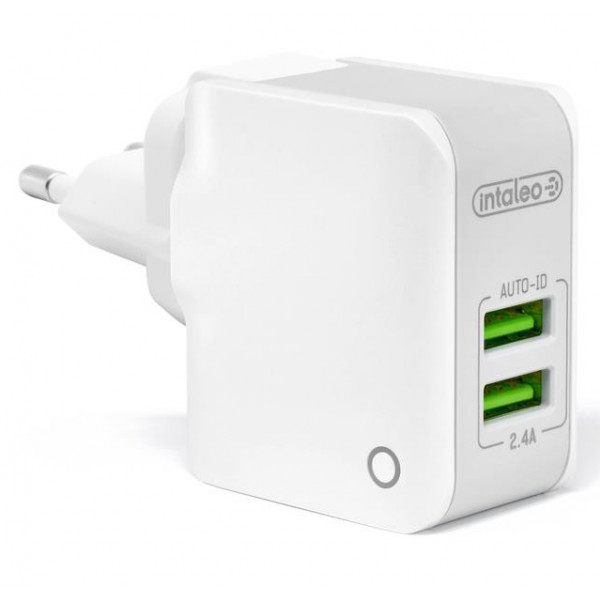 Фото - Мережевий зарядний пристрій Intaleo TCA242 (2USB 2.4A) White (1283126477492)