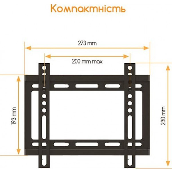 Фото - Кріплення для телевізора ACCLAB AL-FR20/T (1283126485770)