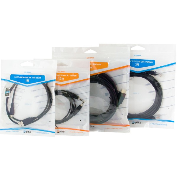 Фото - Кабель USB type A - USB type B Piko USB 2.0 AM-BM 3m Black (1283126473944)