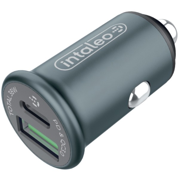 Фото - Автомобильное зарядное устройство Intaleo CCGQPD238 (2USB, 3A) Grey (1283126509971)