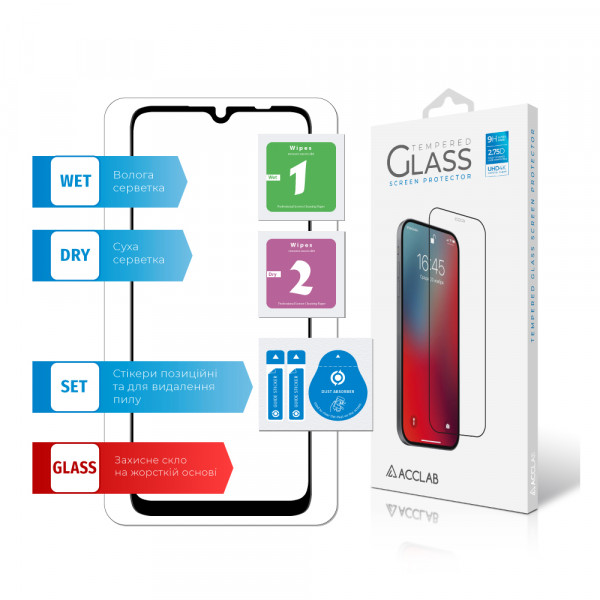 Фото - Захисне скло для смартфону ACCLAB Full Glue for Xiaomi Redmi 10A Black (1283126537783)