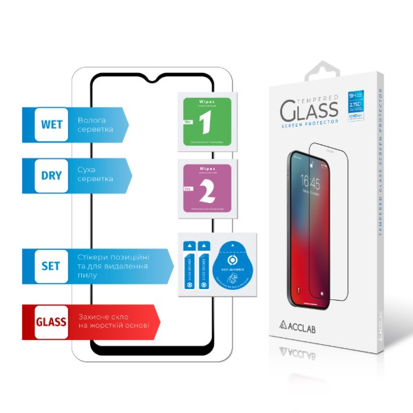 Фото - Захисне скло для смартфону ACCLAB Full Glue for Nokia C32 Black (1283126582219)