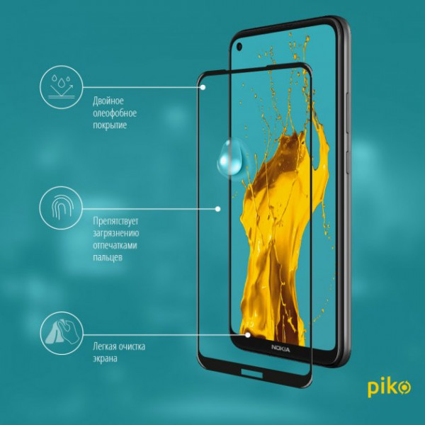 Фото - Захисне скло для смартфону Piko for Nokia 3.4 Black Full Glue 0.3mm 2.5D (1283126511530)
