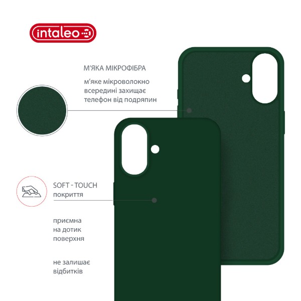 Фото - Чохол для смартфону Intaleo SoftShell for Apple iPhone 16 Plus Dark Green (1283126609237)