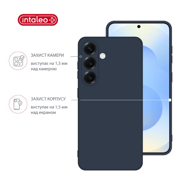 Фото - Чохол для смартфону Intaleo Silicone Case for Samsung Galaxy S25 Plus Dark Blue (1283126616846)