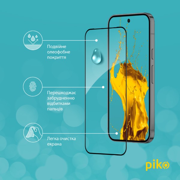 Фото - Захисне скло для смартфону Piko for Google Pixel 10 Pro/Pixel 10 5G Black (1283126628146)