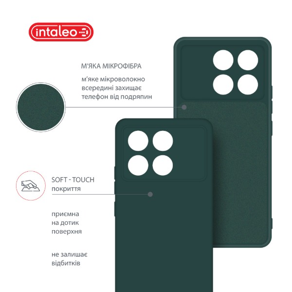 Фото - Чохол для смартфону Intaleo Silicone Case for Xiaomi Poco X6 Pro Dark Green (1283126600494)