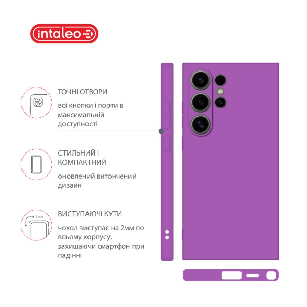 Фото - Чехол для смартфона Intaleo Silicone Case for Samsung Galaxy S24 Ultra Purple (1283126600418)