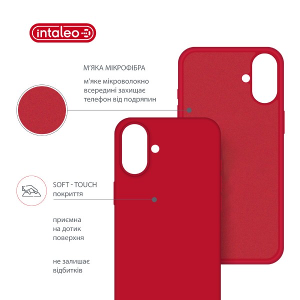 Фото - Чохол для смартфону Intaleo SoftShell for Apple iPhone 16 Red (1283126609190)