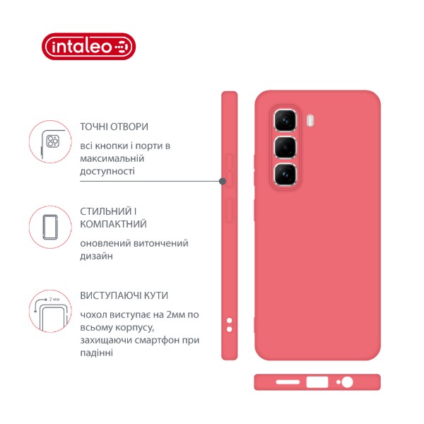 Фото - Чохол для смартфону Intaleo Silicone Case for Infinix Hot 50 Pro Pink (1283126616563)