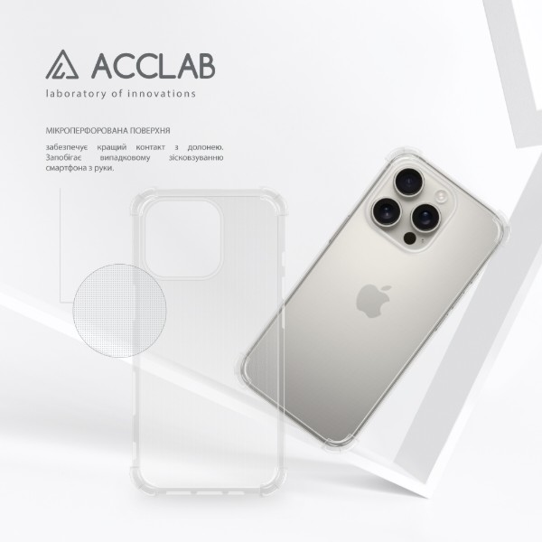 Фото - Чехол для смартфона ACCLAB TPU Shockproof for Apple iPhone 16 Pro Light (1283126610851)