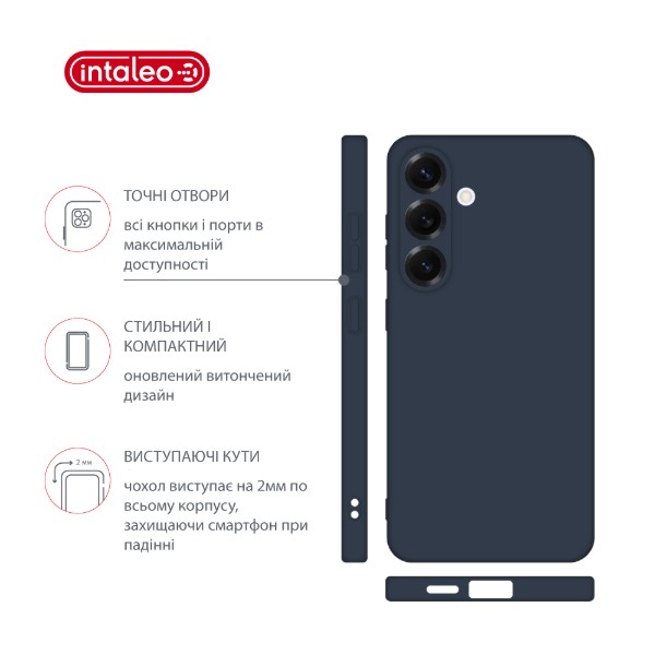 Фото - Чохол для смартфону Intaleo Silicone Case for Samsung Galaxy S25 Plus Dark Blue (1283126616846)