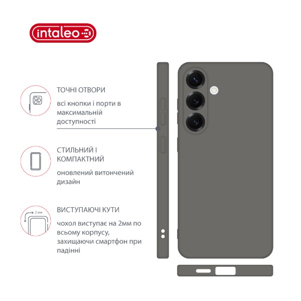 Фото - Чохол для смартфону Intaleo Silicone Case for Samsung Galaxy S25 Plus Dark Gray (1283126616860)