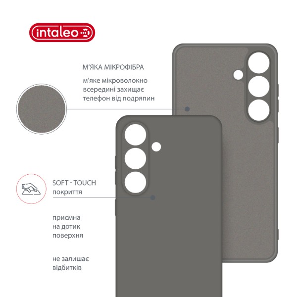 Фото - Чохол для смартфону Intaleo Silicone Case for Samsung Galaxy S25 Plus Dark Gray (1283126616860)