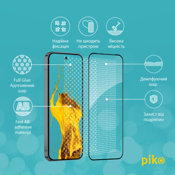 Фото - Захисне скло для смартфону Piko for Google Pixel 10 Pro/Pixel 10 5G Black (1283126628146)