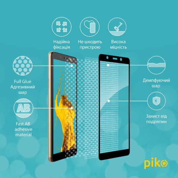 Фото - Защитное стекло для смартфона Piko Full Glue for Tecno POP 3 (BB2) Black (1283126503191)