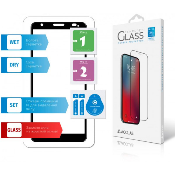 Фото - Захисне скло для смартфона
 ACCLAB Full Glue for ZTE A3 2020 Black (1283126508929)
