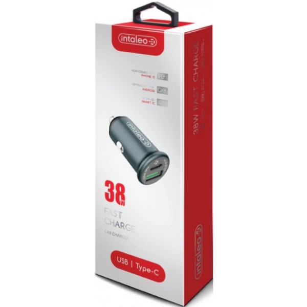 Фото - Автомобильное зарядное устройство Intaleo CCGQPD238 (2USB, 3A) Grey (1283126509971)