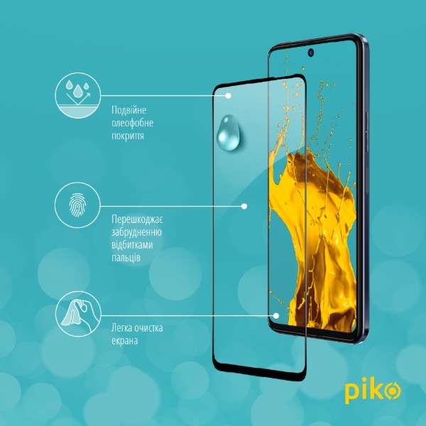 Фото - Захисне скло для смартфону Piko Full Glue for Tecno Camon 18 Black (1283126529153)