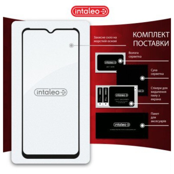 Фото - Защитное стекло для смартфона Intaleo Full Glue for RealMe C33 Black (1283126551840)
