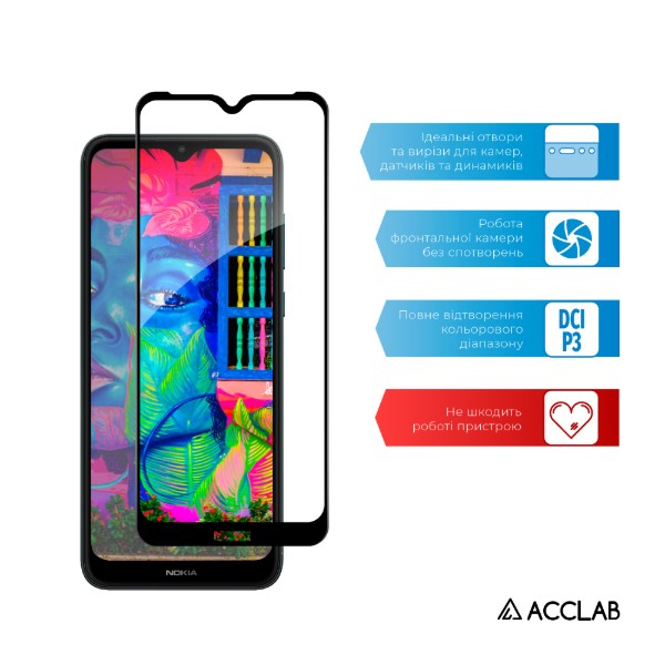 Фото - Захисне скло для смартфону ACCLAB Full Glue for Nokia C30 4G (1283126528804)