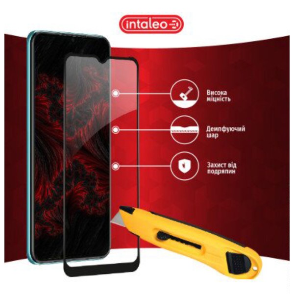 Фото - Захисне скло для смартфону Intaleo Full Glue for Realme C30 Black (1283126546198)
