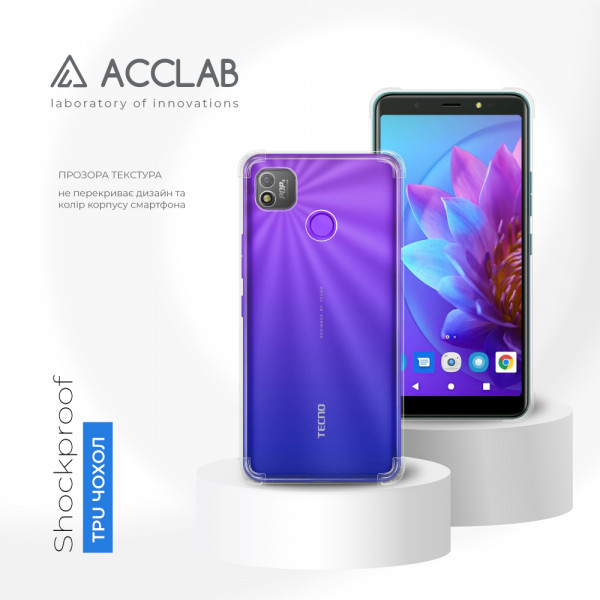 Фото - Чохол для смартфону ACCLAB Shockproof for Tecno Pop 4 (1283126553981)