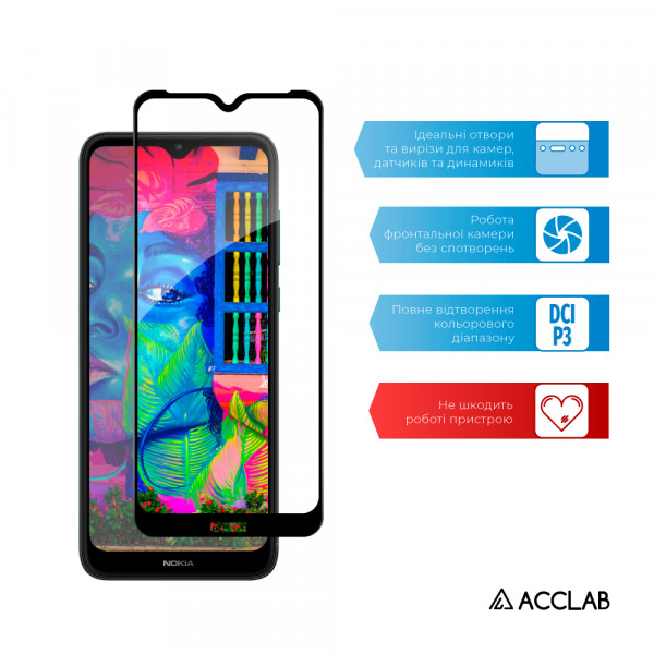 Фото - Захисне скло для смартфону ACCLAB Full Glue for Nokia C30 4G (1283126528798)