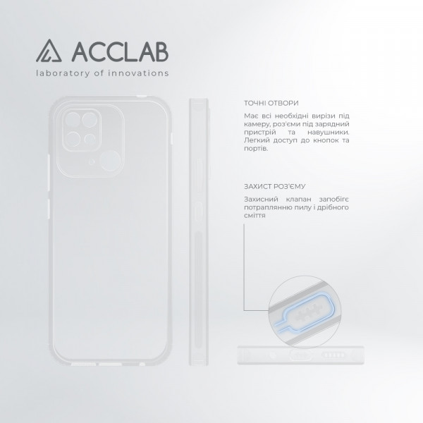 Фото - Чохол для смартфону ACCLAB Anti Dust for Xiaomi Redmi 10C (1283126553493)