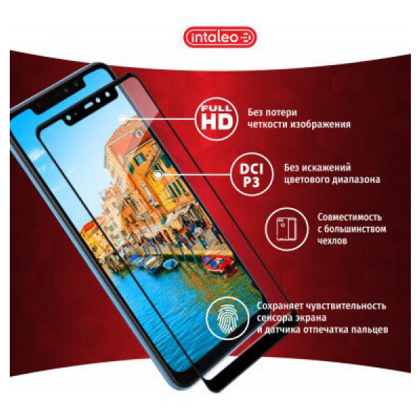Фото - Захисне скло для смартфону Intaleo Full Glue for Moto G8 Power Lite Black (1283126505713)