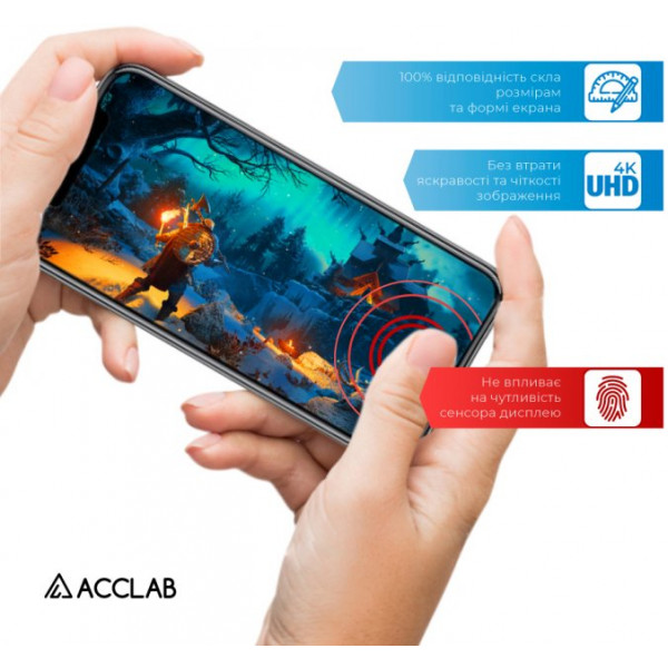 Фото - Захисне скло для смартфона
 ACCLAB Full Glue for ZTE A3 2020 Black (1283126508929)
