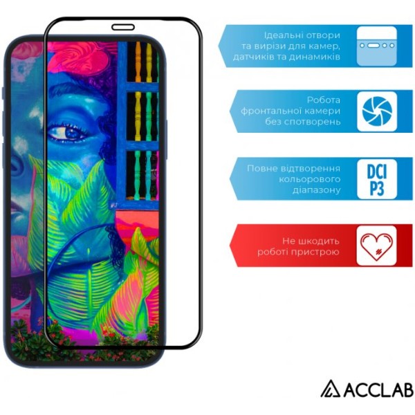 Фото - Захисне скло для смартфону ACCLAB Full Glue for Poco X3 Pro Black (1283126511851)